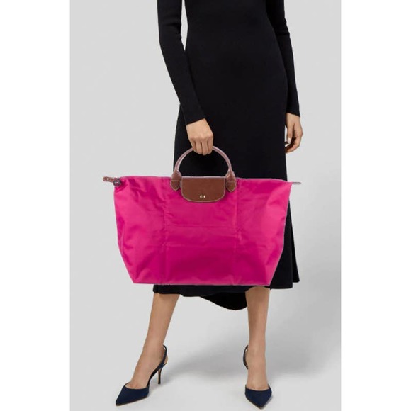 Longchamp Handbags - Longchamp Le Pliage Type "L" Tote Hot Pink Extra Large Travel Size